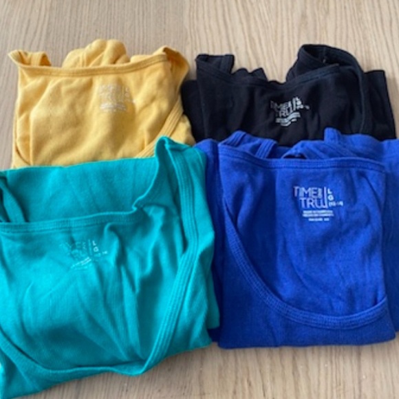 Time and Tru Women's Tank Top Set - Blue, Aqua, Yellow, Black L - Picture 6 of 10